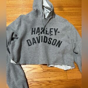 Harley-Davidson Light Gray Hoodie with Logo Tag
